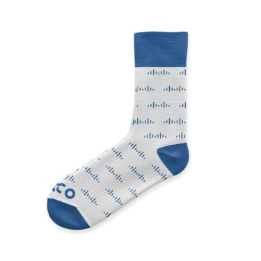  Core Cisco Tines Sock - White & Blue