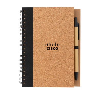 Cork Spiral Notebook with Pen