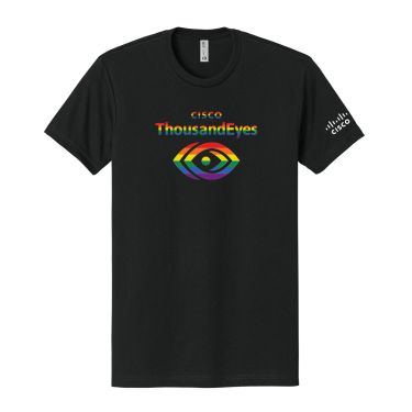 Cisco ThousandEyes Pride T-Shirt - Black (Unisex)