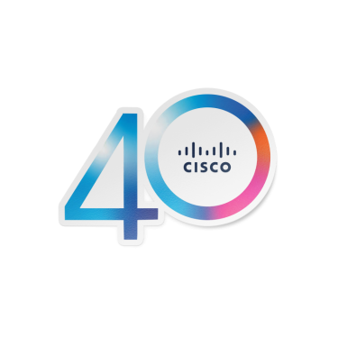 Cisco 40th Anniversary Sticker - Clear