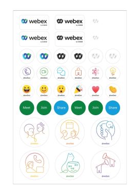 Webex Expression Sticker Sheet