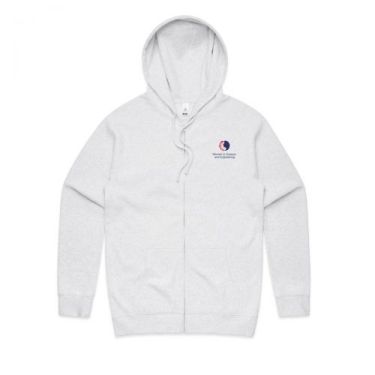 WISE Community Zip Hoodie White Heather (Unisex)